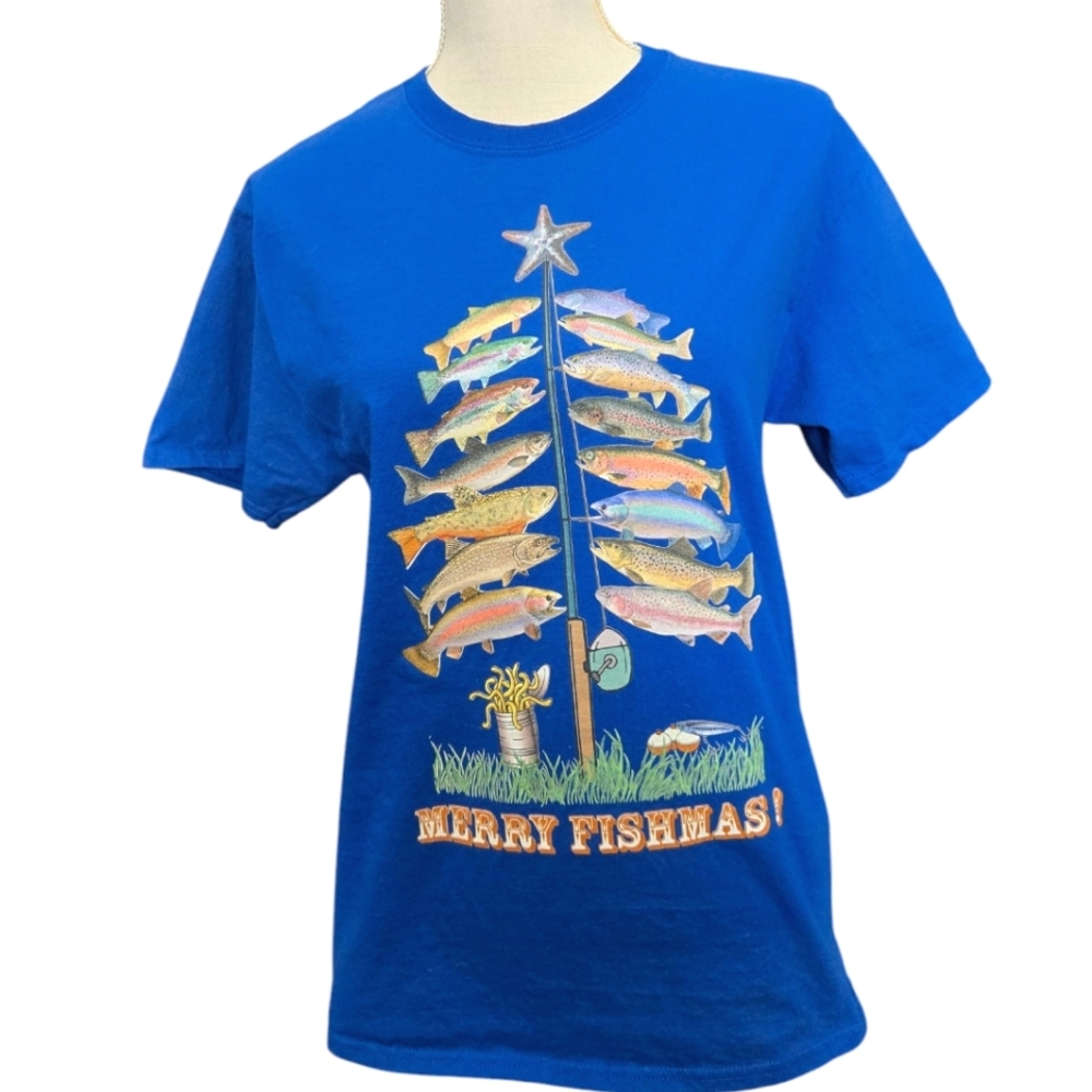 🐟 Blue Merry Fishmas T-Shirt